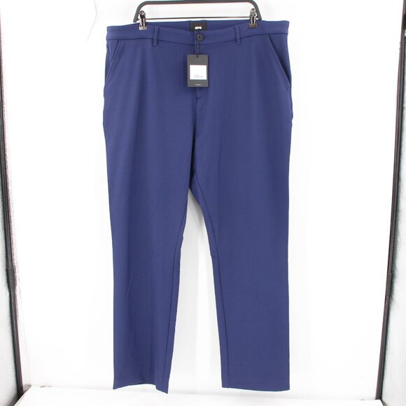 NWT Away Travel Streamline pants mens 44 L31 blue Nylon tech stretch chino  golf - Picture 1 of 13